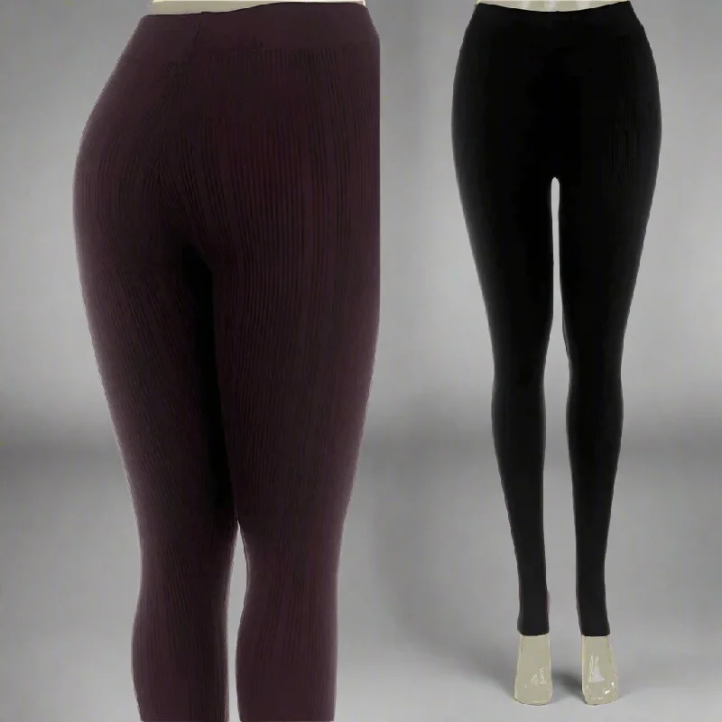 Special Savings Knitted ribbed stretch well(sweater fabric)very warm full leggings