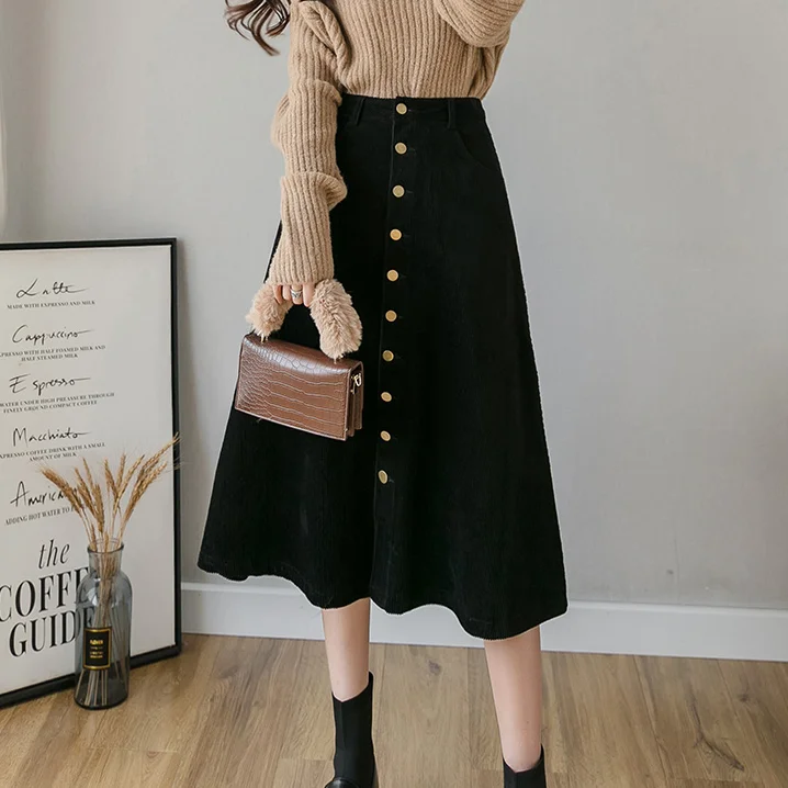 Weekend Flash Sale Japanese cute corduroy skirt yv42688