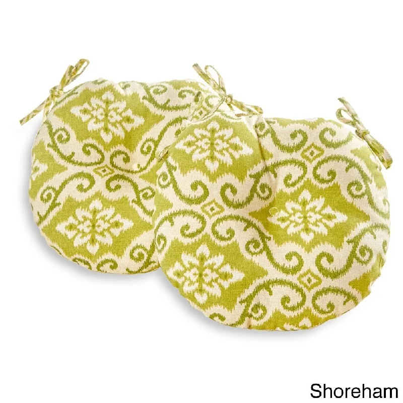 Price Reduction Seasonal picks18-inch Round Outdoor Bistro Chair Cushion (Set of 2) - 18w x 18l Price Reduction Seasonal picks18-inch Round Outdoor Bistro Chair Cushion (Set of 2) - 18w x 18l
