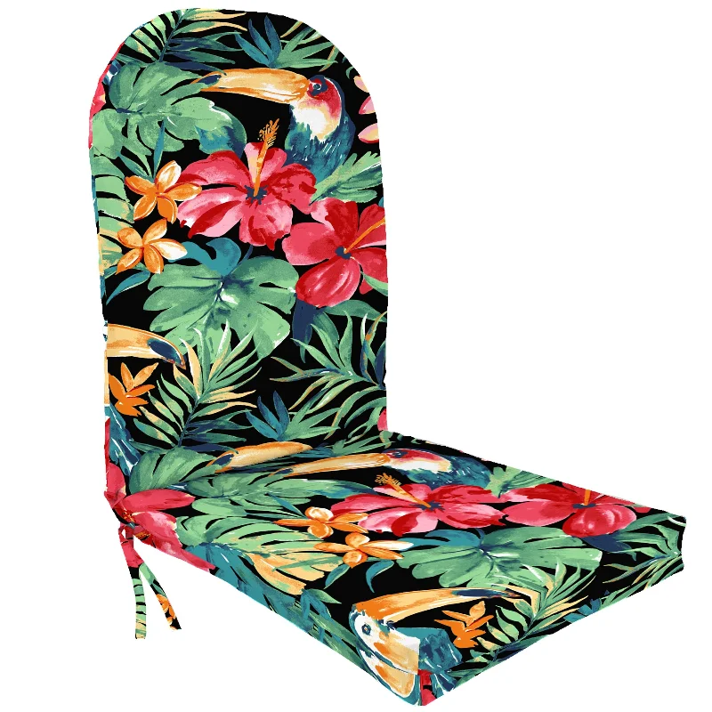 19" x 51" Outdoor Adirondack Chair Cushion with Ties - 50.5'' L x 19'' W x 4'' H