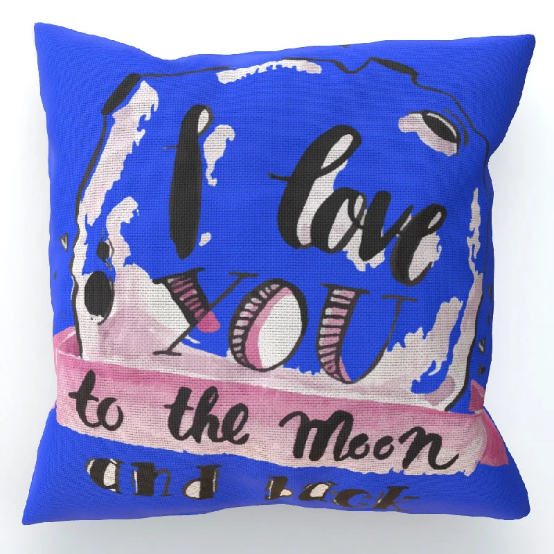 Cushion - I Love You To The Moon - Blue