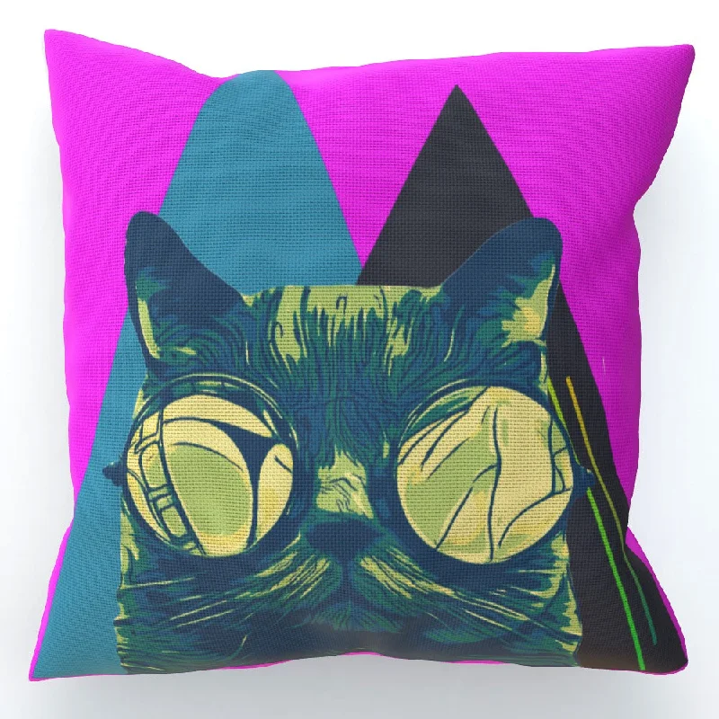 Cushion - Mr Cool Cat Pink