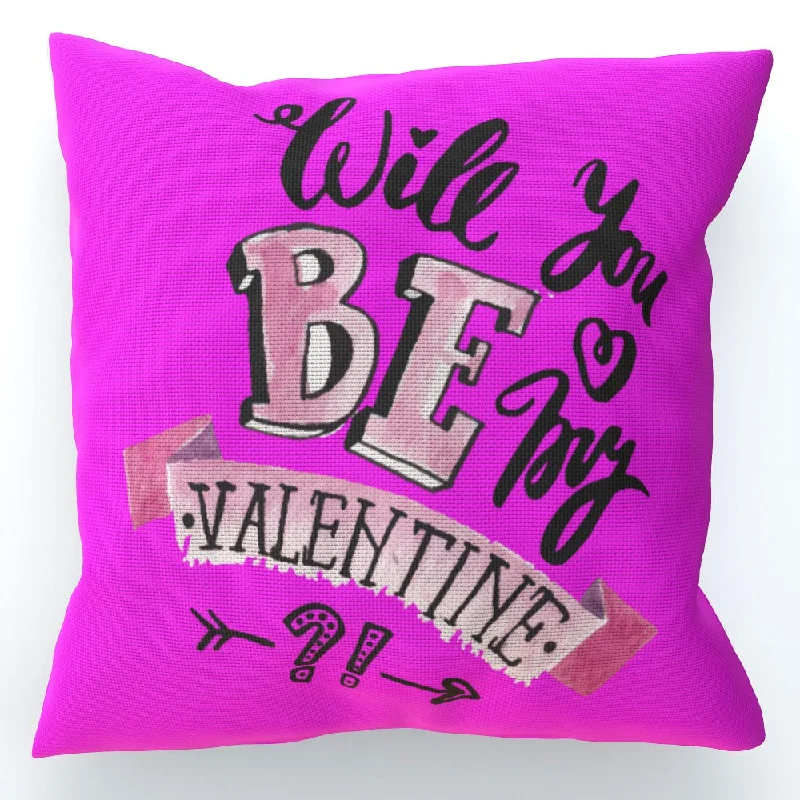 Cushion - Will You Be My Valentine - Pink