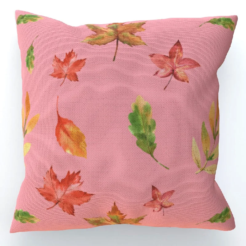 Cushion - Autumn Leaves Pink