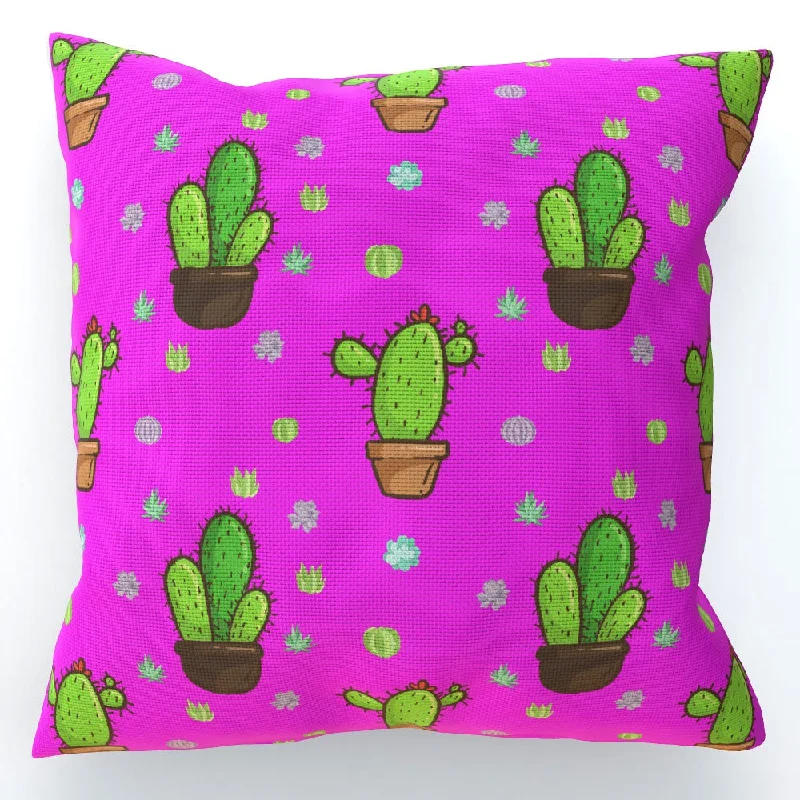 Cushion - Cactus on Pink