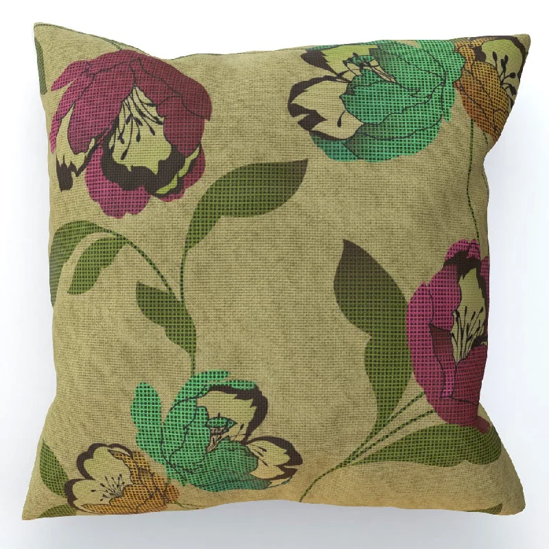 Cushion - Dot Work Flowers