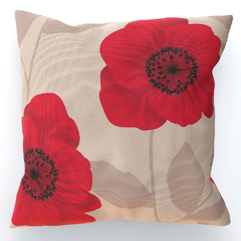 Cushion - Red Flowers