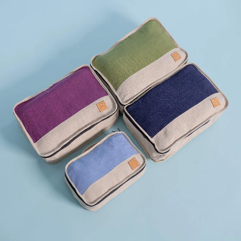 KUBIST 100% Organic Hemp Packing Cubes - Travel Sorters & Organizers (Plastic-free)