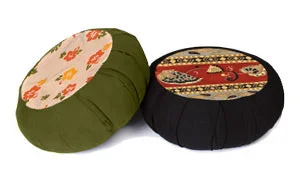 Round Printed Cotton Zafu Meditation Cushion