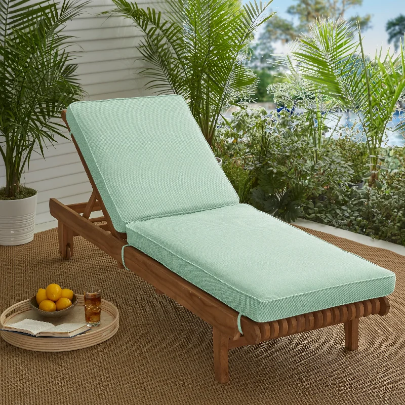 Sorra Home Sunbrella Indoor/Outdoor Chaise Lounge Cushion - 24"W x 73"L x 3"H