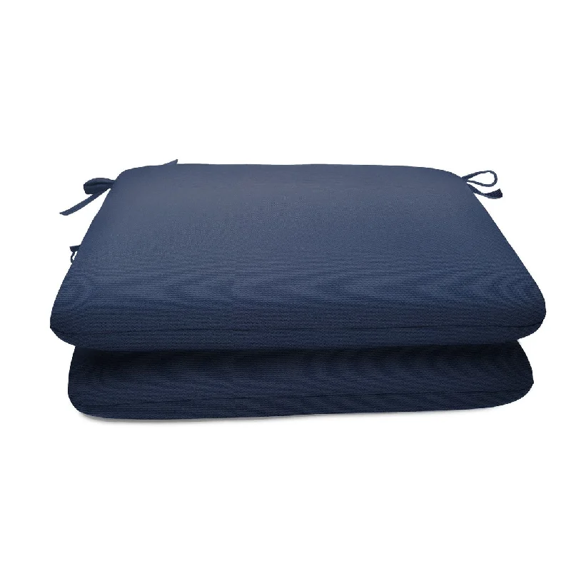 Sunbrella 20 x 18 solid fabric seat pad(2 pack) - 20"W x 18"D x 2.5"H