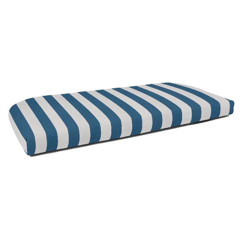 Sunbrella Striped 43.5-inch Striped Outdoor Settee Bench Cushion