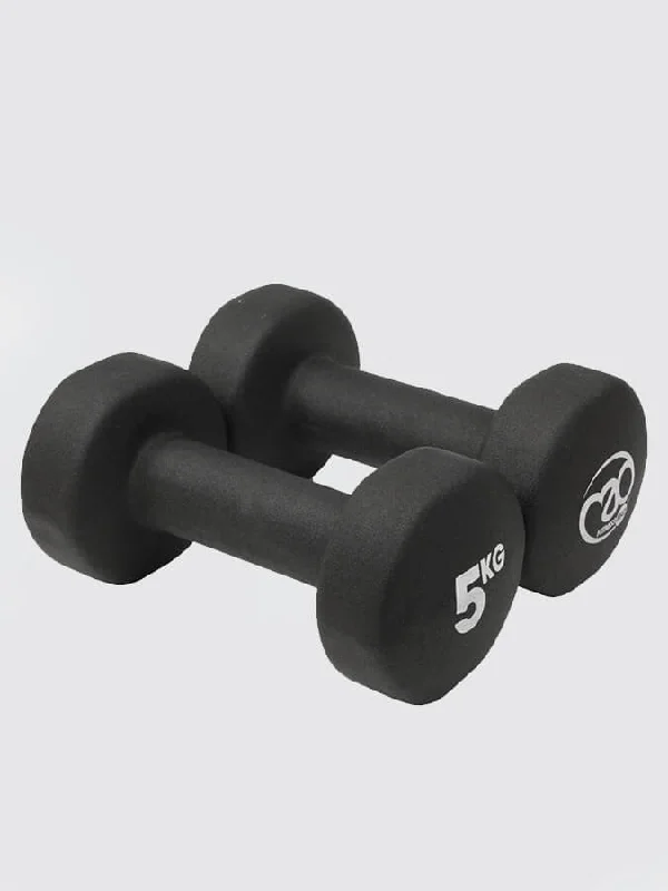 Flash Sale FashionYoga Mad Pair of 5Kg Neo Dumbbells - Black