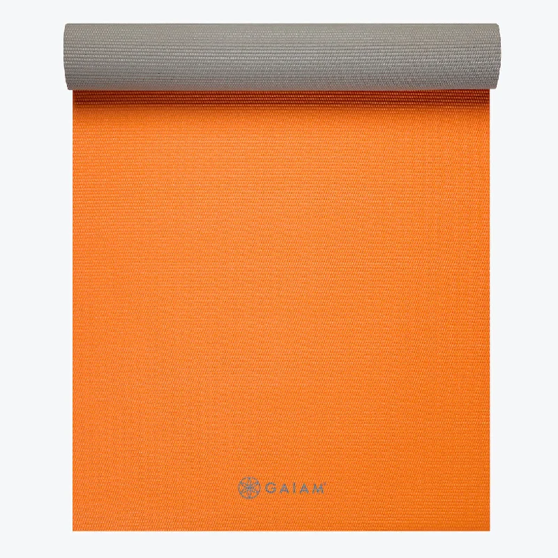 Premium Orange Storm 2-Color Yoga Mat (5mm)